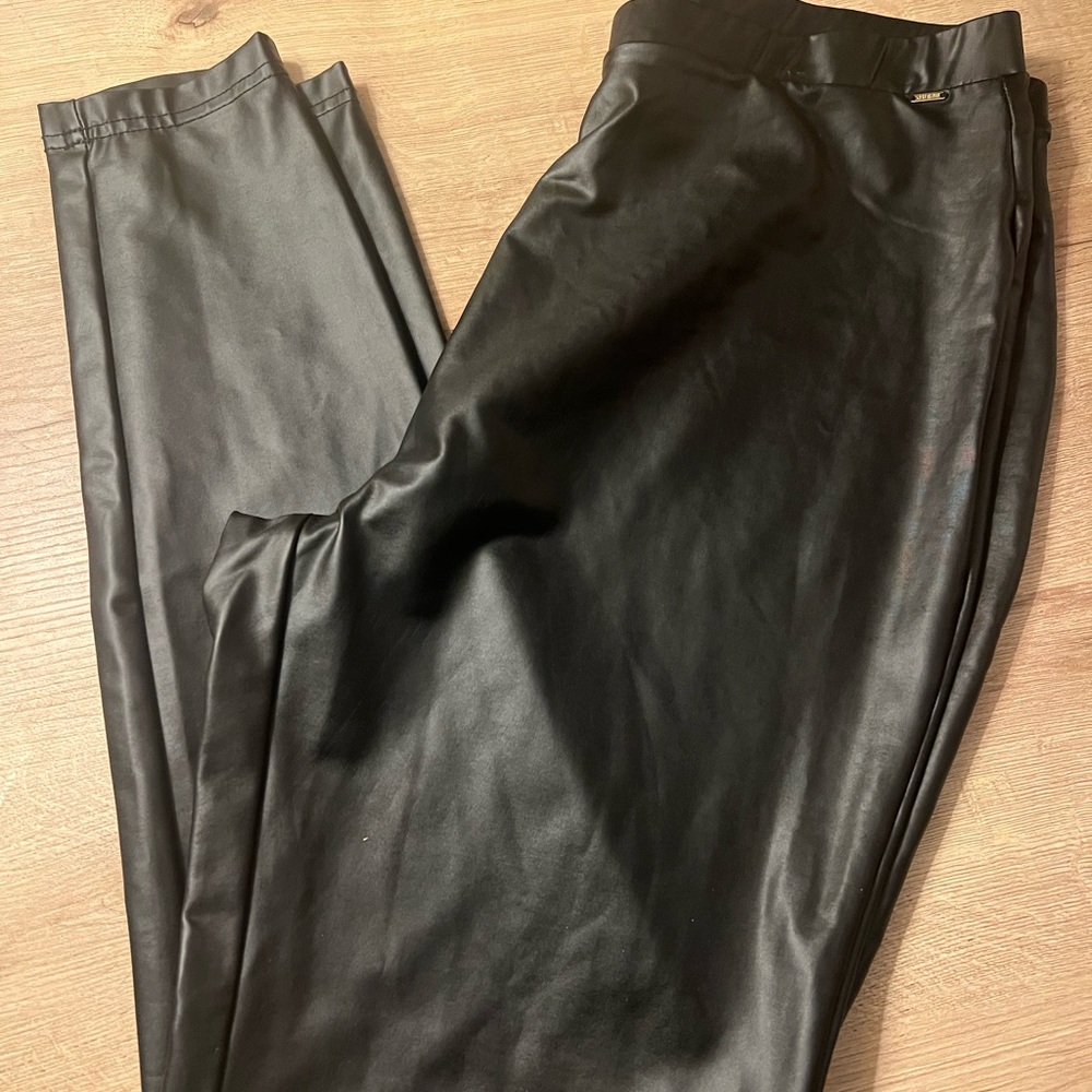 Guess Black Faux-Leather Pants/Leggings